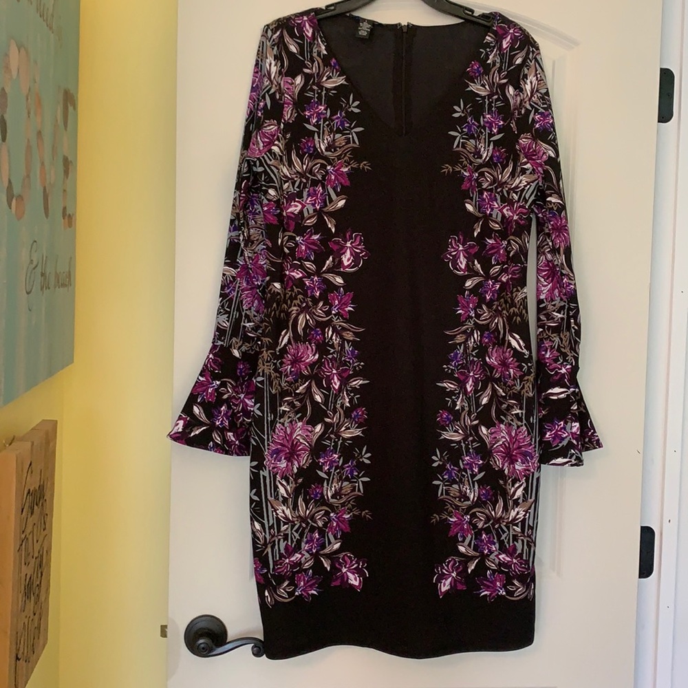 Black and floral dress